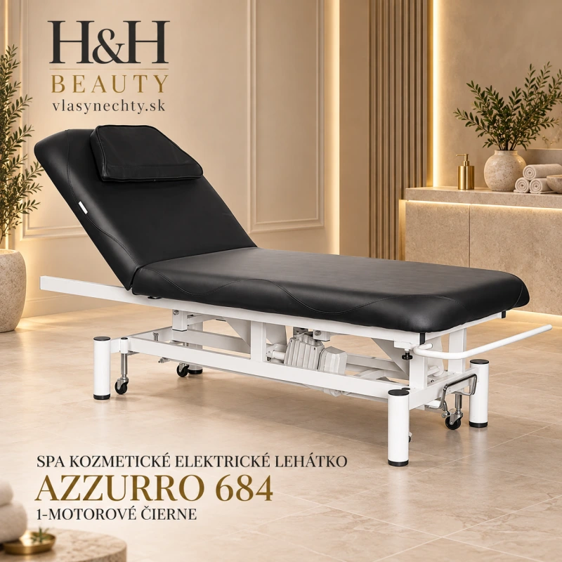SPA KOZMETICKÉ ELEKTRICKÉ LEHÁTKO AZZURRO 684 1 MOTOROVÉ ČIERNE