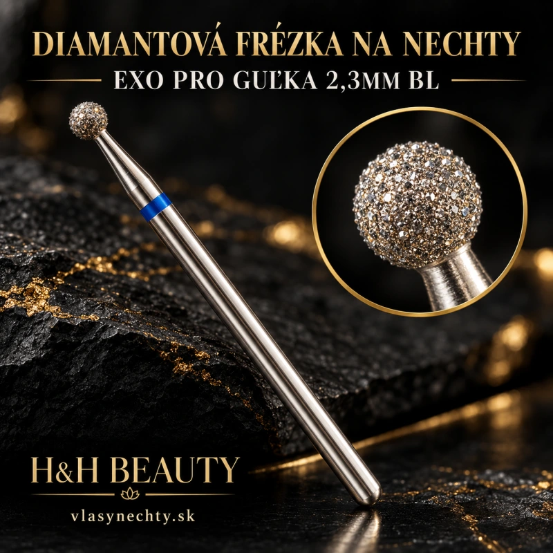 DIAMANTOVÁ FRÉZKA NA NECHTY EXO PRO GUĽKA 2,3MM BL