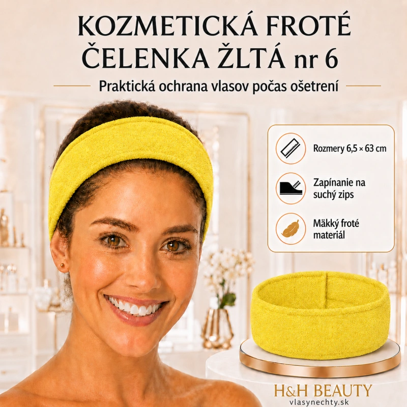 KOZMETICKÁ FROTÉ ČELENKA ŽLTÁ nr 6