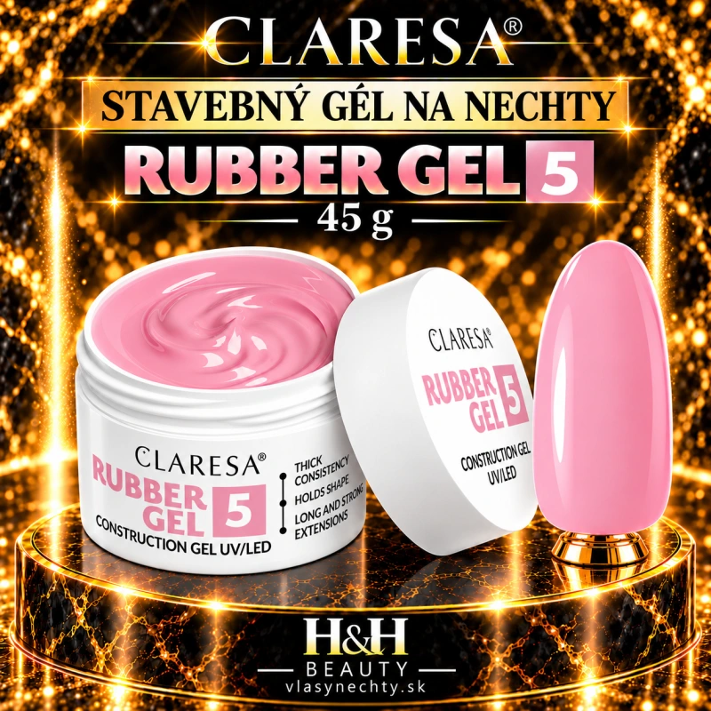 CLARESA STAVEBNÝ GÉL NA NECHTY Rubber gel 5 45g