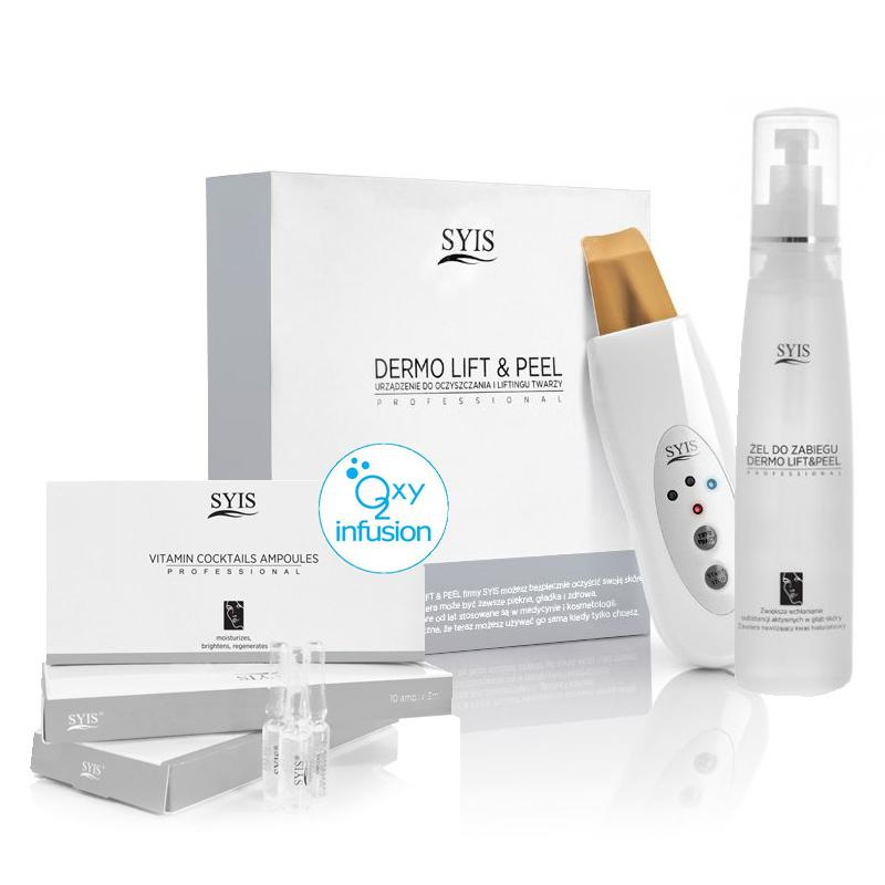 SYIS KOZMETICKÝ PRÍSTROJ DERMO LIFT & PEEL ZLATÁ ŠPACHTLA + KOZMETIKA SYIS 1