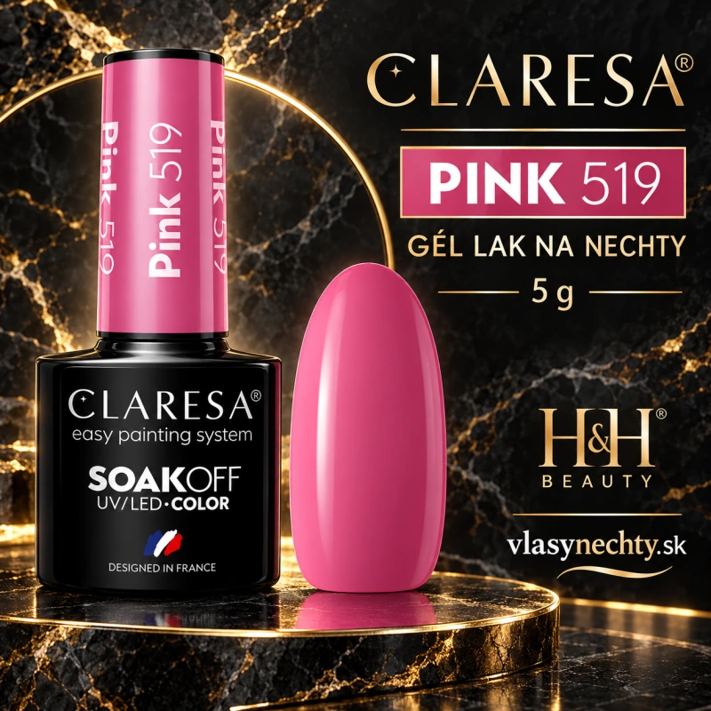 CLARESA GÉL LAK NA NECHTY PINK 519 -5g
