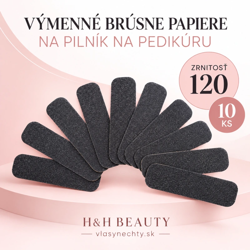 VÝMENNÉ BRÚSNE PAPIERE NA PILNÍK NA PEDIKÚRU 120 10 ks