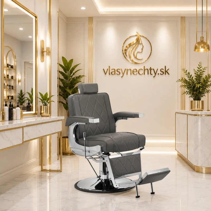 BARBERSKE KRESLO Hair System BM88066 šedé
