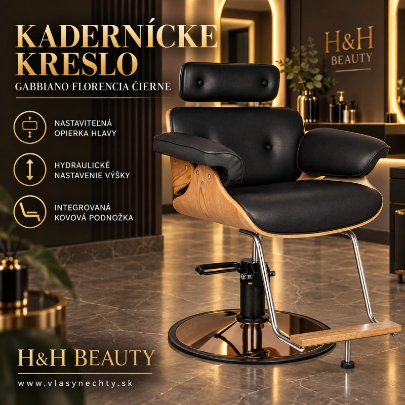 KADERNÍCKE KRESLO GABBIANO FLORENCIA ČIERNÉ