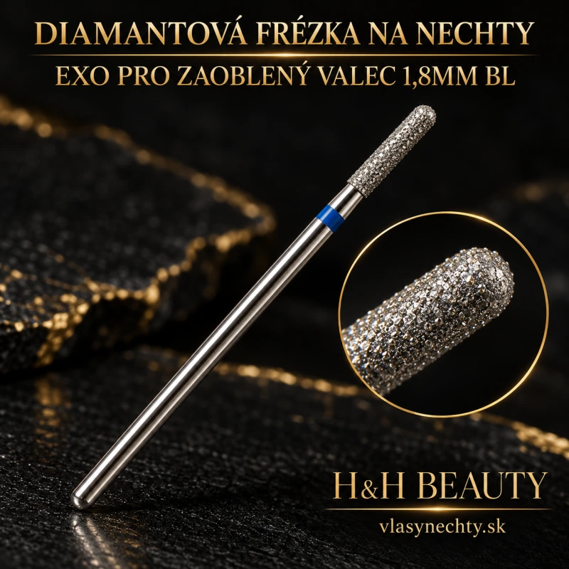 DIAMANTOVÁ FRÉZKA NA NECHTY EXO PRO ZAOBLENÝ VALEC 1,8MM BL