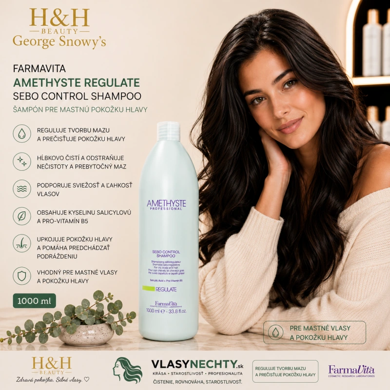 Farmavita Amethyste Regulate Sebo Control Shampoo 1000 ml