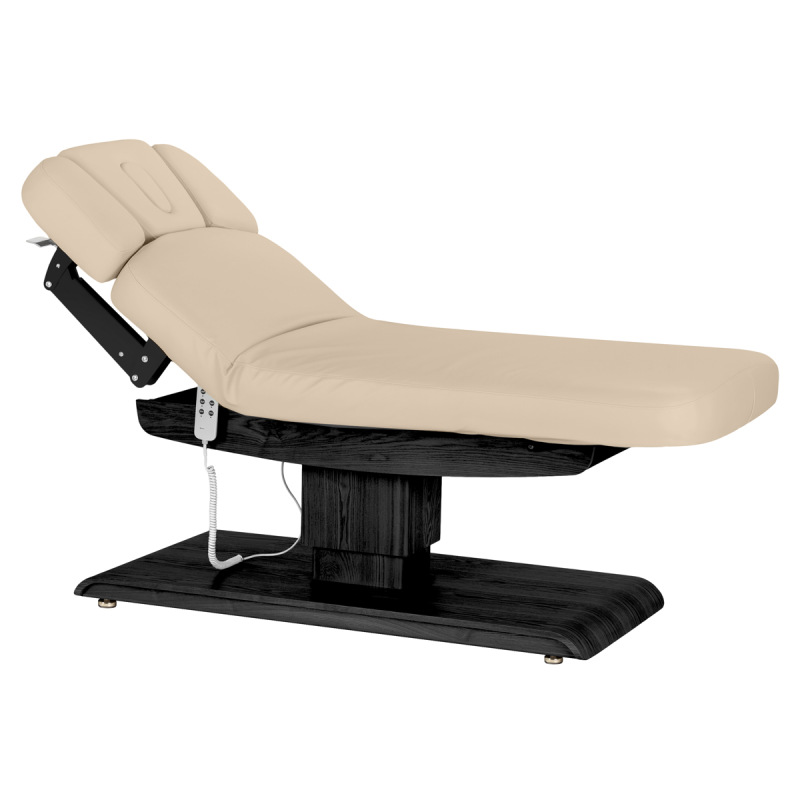 KOZMETICKÉ SPA LEHÁTKO Sillon Relax SPA, béžové s čiernou základňou 1