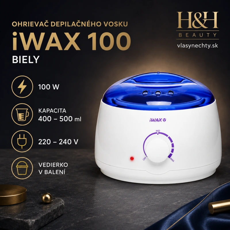 OHRIEVAČ DEPILAČNÉHO VOSKU V PLECHOVKE iWAX 100 BIELY