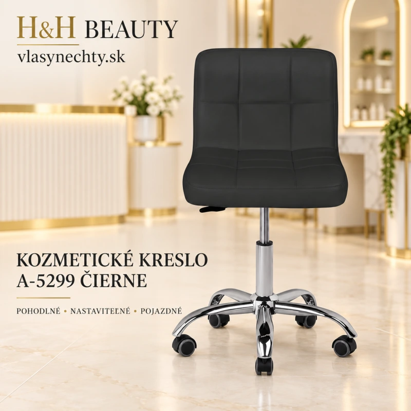 Kozmetické kreslo A-5299 čierne