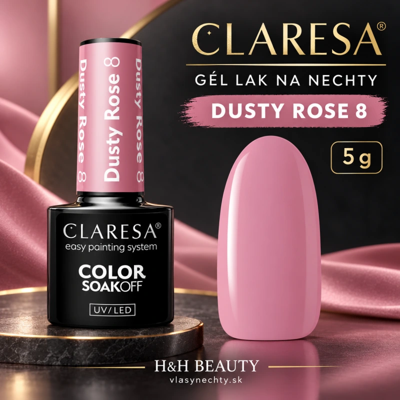 CLARESA GÉL LAK NA NECHTY DUSTY ROSE 8 5G