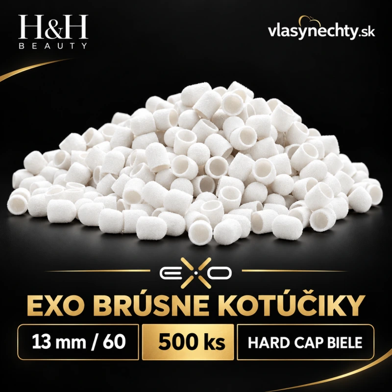 EXO BRÚSNE KOTÚČIKY 13mm/60 500 KS. HARD CAP BIELE