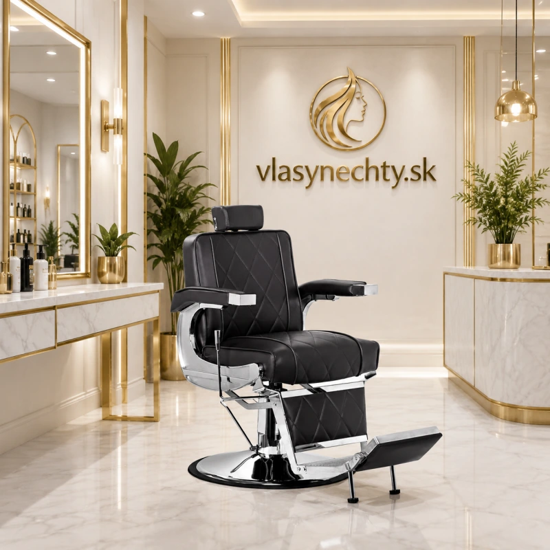 BARBERSKE KRESLO Hair System BM88066 HNEDÉ