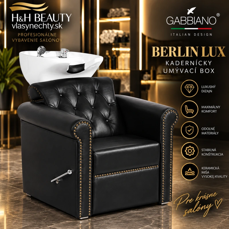 KADERNÍCKY UMÝVACÍ BOX GABBIANNO BERLIN LUX ČIERNY