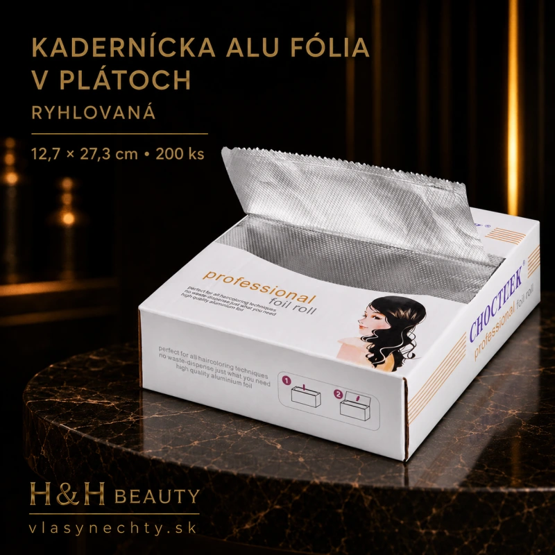 KADERNÍCKA ALU FÓLIA V PLÁTOCH RYHLOVANÁ 12,7 × 27,3 cm – 200 ks