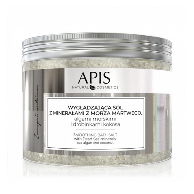 APIS INSPIRATION Zjemňujúca soľ do kúpeľa s minerálmi z Mŕtveho mora, s riasami a kokosom 650g