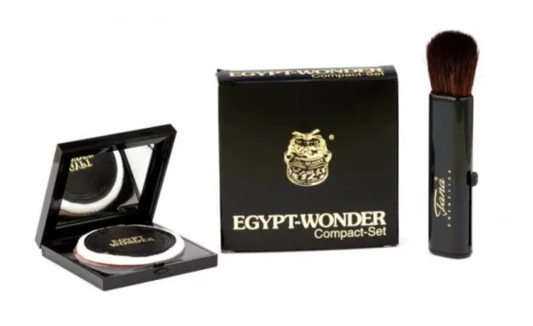 Egypt-Wonder púder kompaktný lesklý + štetec - egyptská hlinka