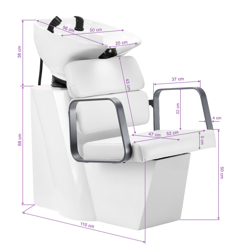 KADERNÍCKY UMÝVACÍ BOX GABBIANO Porto šedá biele 10