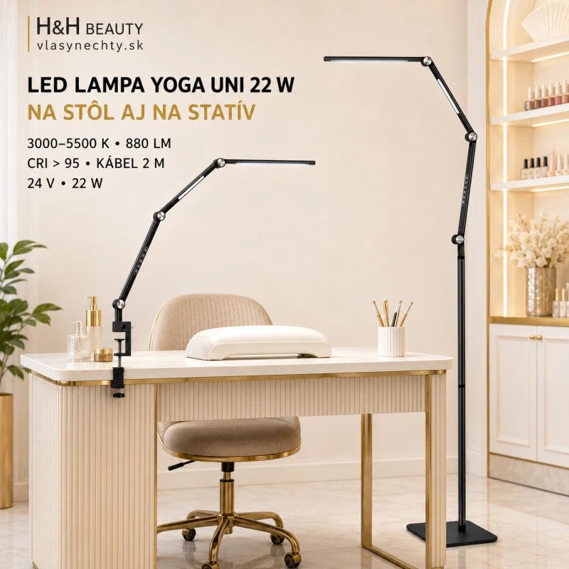 LED lampa YOGA UNI 22W čierna na statíve aj na stôl
