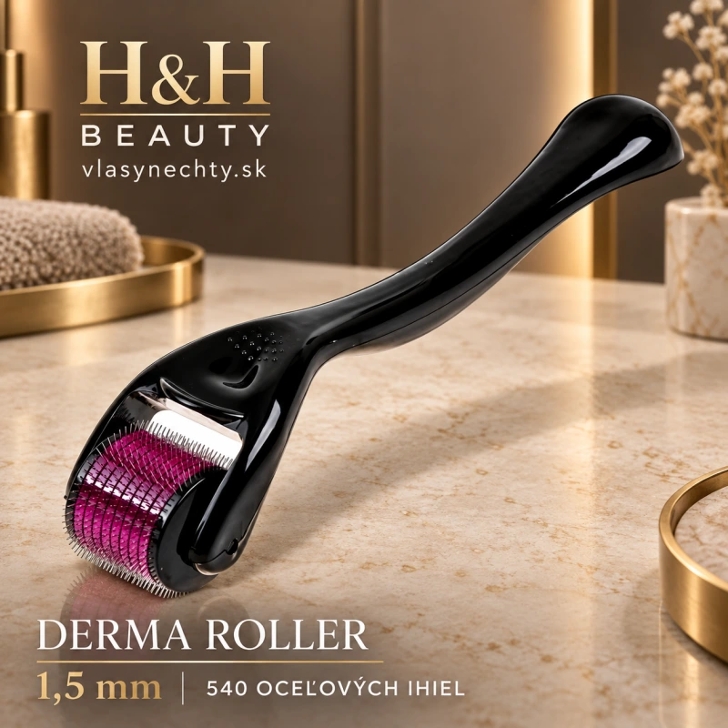 DERMA ROLLER 1,5 mm 540 OCEĽOVÝCH IHIEL