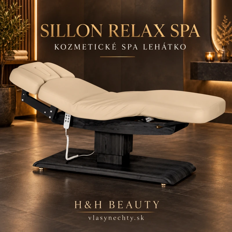 KOZMETICKÉ SPA LEHÁTKO Sillon Relax SPA, béžové s čiernou základňou