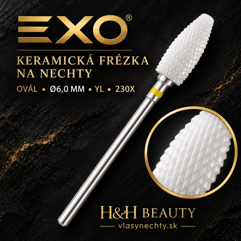 EXO KERAMICKÁ FRÉZKA NA NECHTY OVAL Ø6,0MM YL 230XF