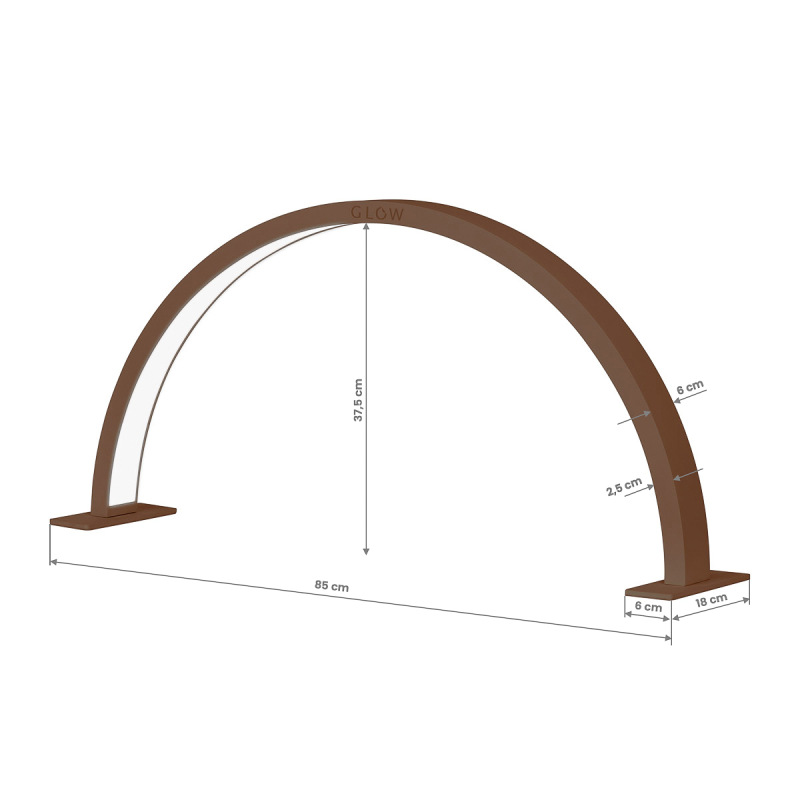 GLOW lampa do manikúra ARCHE II hnedá 6