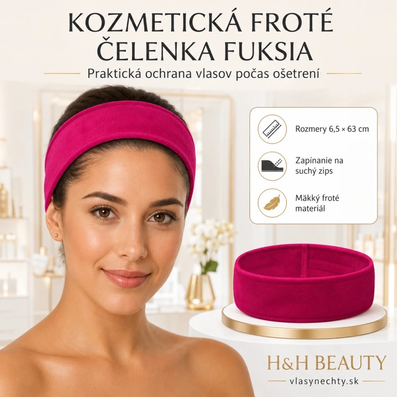 KOZMETICKÁ FROTÉ ČELENKA FUKSIA