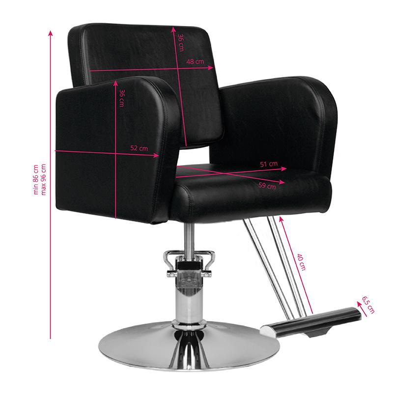 KADERNÍCKE KRESLO HAIR SYSTEM HS92 ČIERNE 7