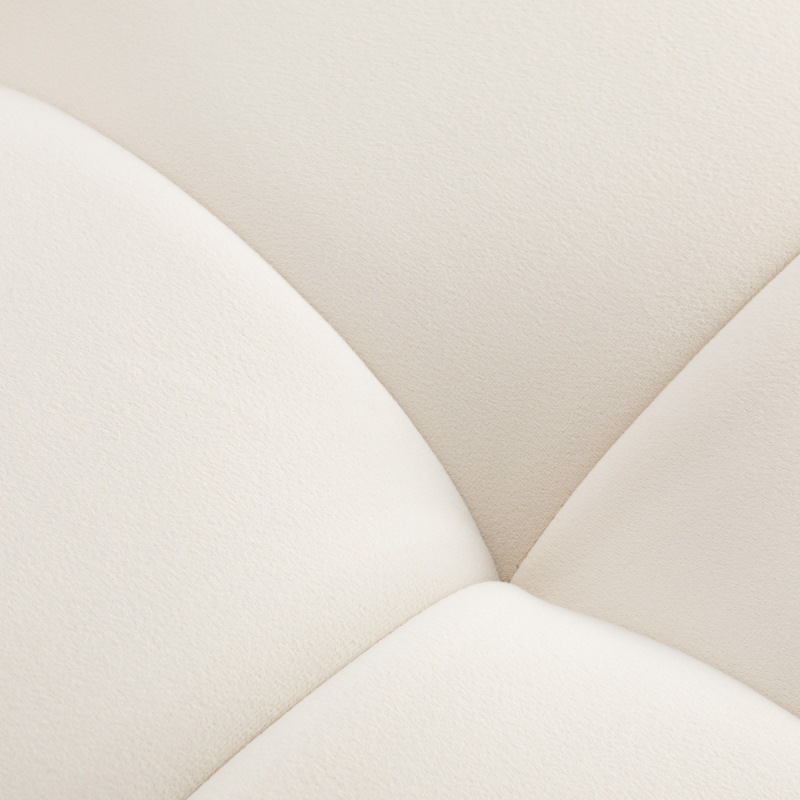 Kozmetické kreslo na riasy Sillon Umbra – biely velúr so zlatou základňou 7