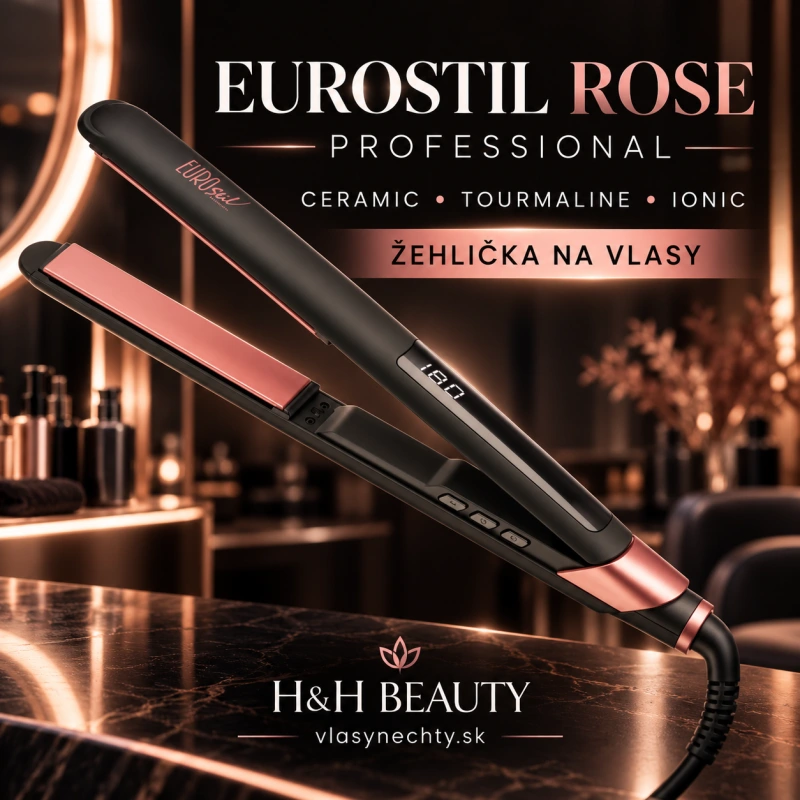 EUROSTIL ROSE Professional – Ceramic Tourmaline Ionic žehlička na vlasy