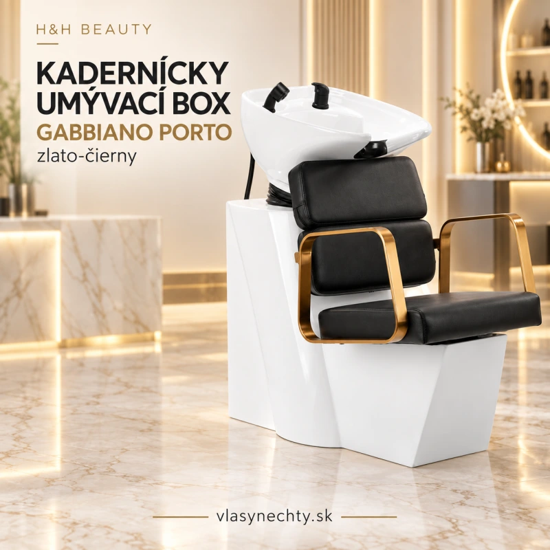 KADERNÍCKY UMÝVACÍ BOX GABBIANO Porto zlato čierny