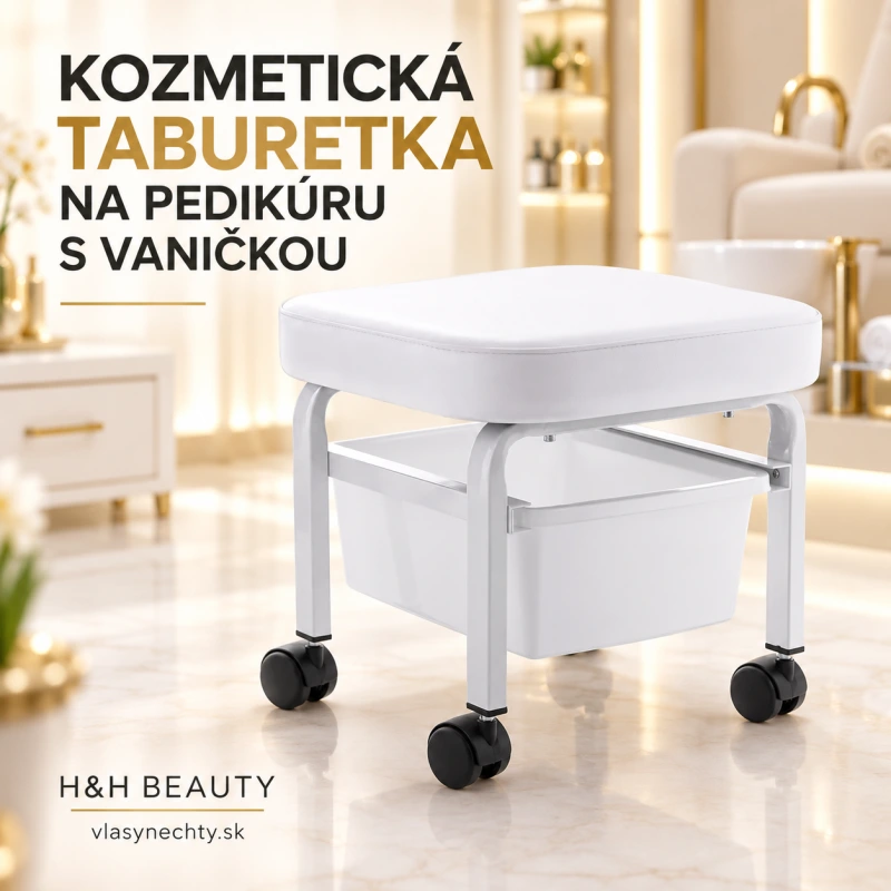 KOZMETICKÁ TABURETKA NA PEDIKÚRU S VANIČKOU