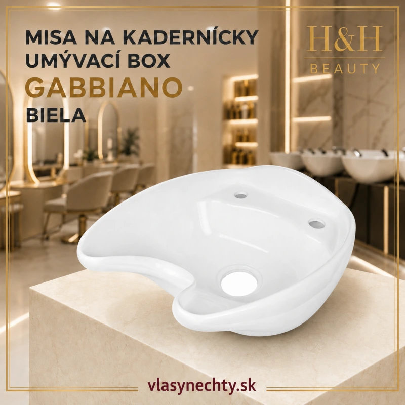 MISA NA KADERNÍCKY UMÝVACÍ BOX GABBIANO BIELA