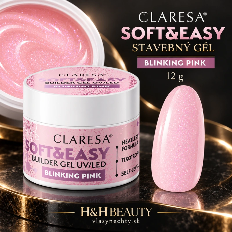 Claresa Soft&Easy stavební gel blinking pink 12g