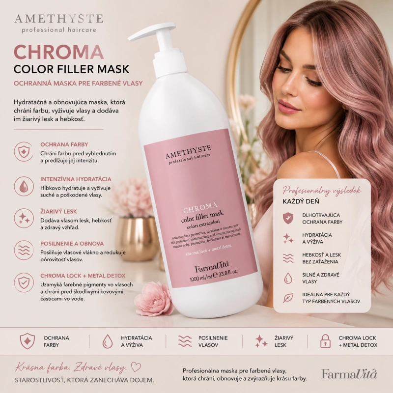 Farmavita AMETHYSTE CHROMA COLOR FILLER MASK 1000ml