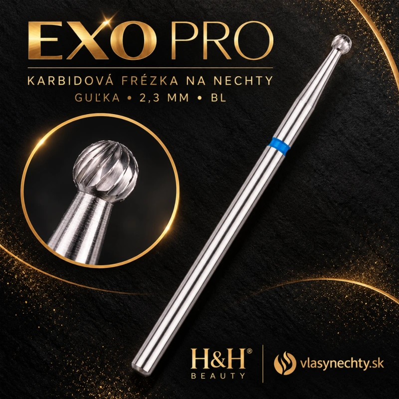 KARBIDOVÁ FRÉZKA NA NECHTY EXO PRO GUĽKA 2,3MM BL