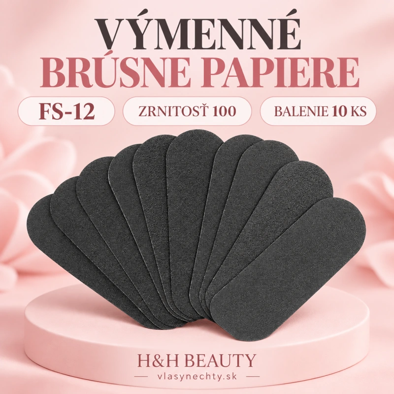 VÝMENNÉ BRÚSNE PAPIERE NA PILNÍK NA PEDIKÚRU FS-12 ZRNITOSŤ 100 10 KS