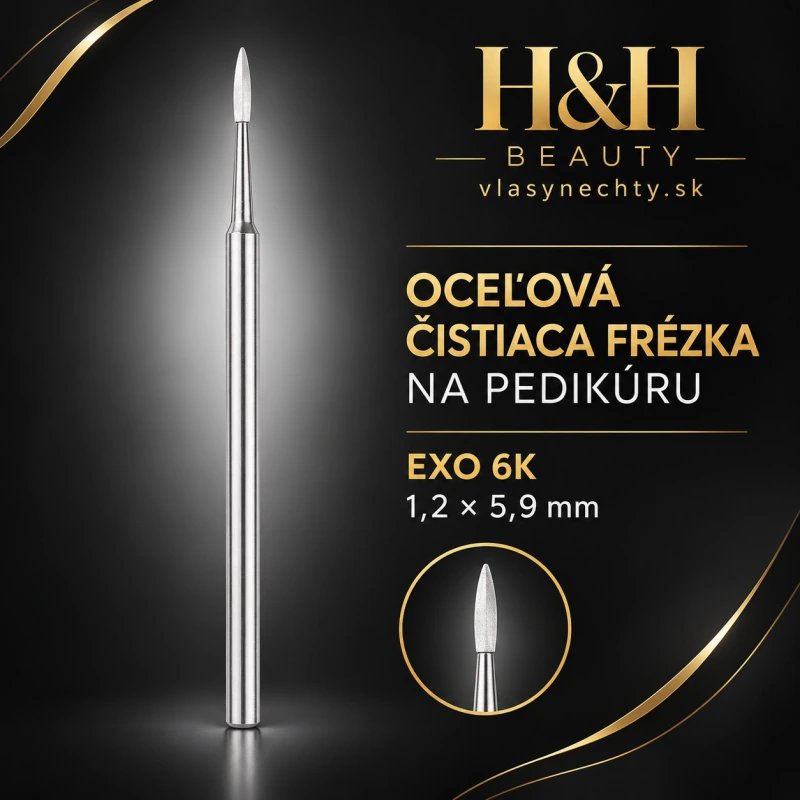 OCEĽOVÁ ČISTIACA FRÉZKA NA PEDIKÚRU EXO 6K 1,2x5,9MM NC