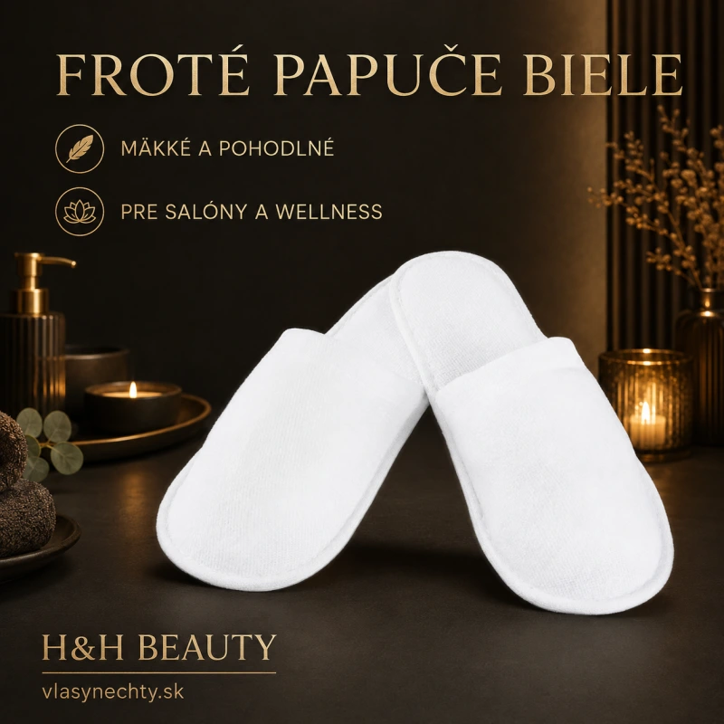 FROTÉ PAPUČE BIELE