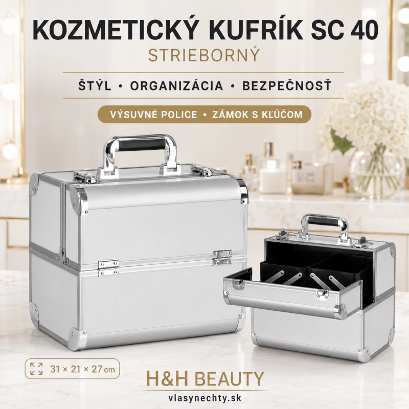 Kozmetický kufrík SC 40 strieborný