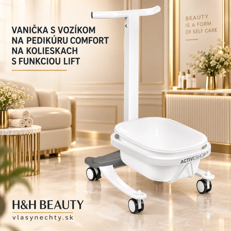 VANIČKA S VOZÍKOM NA PEDIKÚRU COMFORT NA KOLIESKACH S FUNKCIOU LIFT