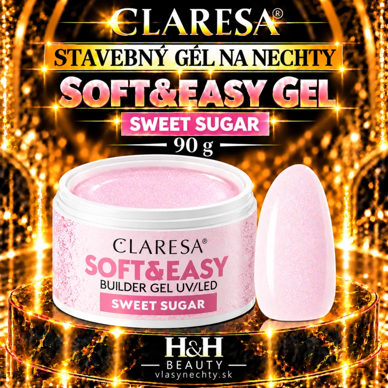 CLARESA STAVEBNÝ GÉL NA NECHTY SOFT&EASY GEL sweet sugar 90g