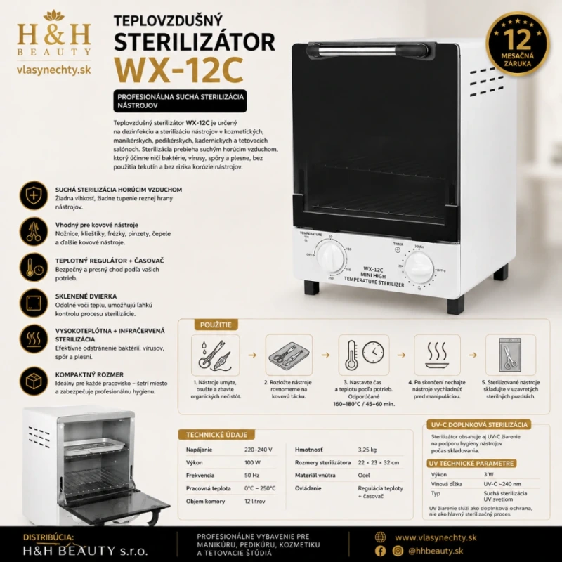 TEPLOVZDUŠNÝ STERILIZÁTOR WX-12C 4