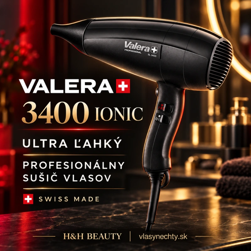FÉN NA VLASY VALERA 3400 IONIC – ultra ľahký profesionálny sušič vlasov Swiss Made