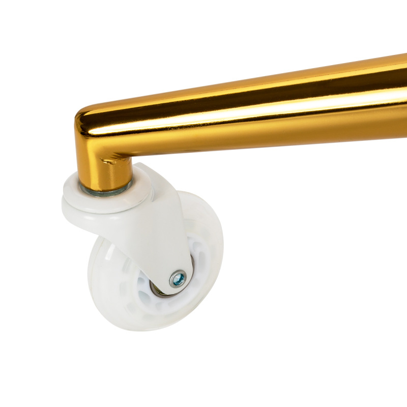 Taboret fryzjerski Gabbiano D054G biało-złoty 4