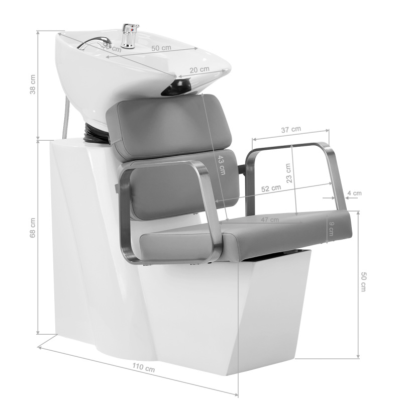 KADERNÍCKY UMÝVACÍ BOX GABBIANO Porto šedá 11
