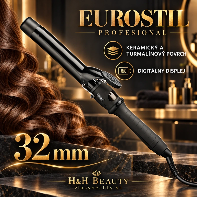 EUROSTIL profesional- Keramický a turmalínový povrch, Digitálny displej, 32 mm x 156 mm