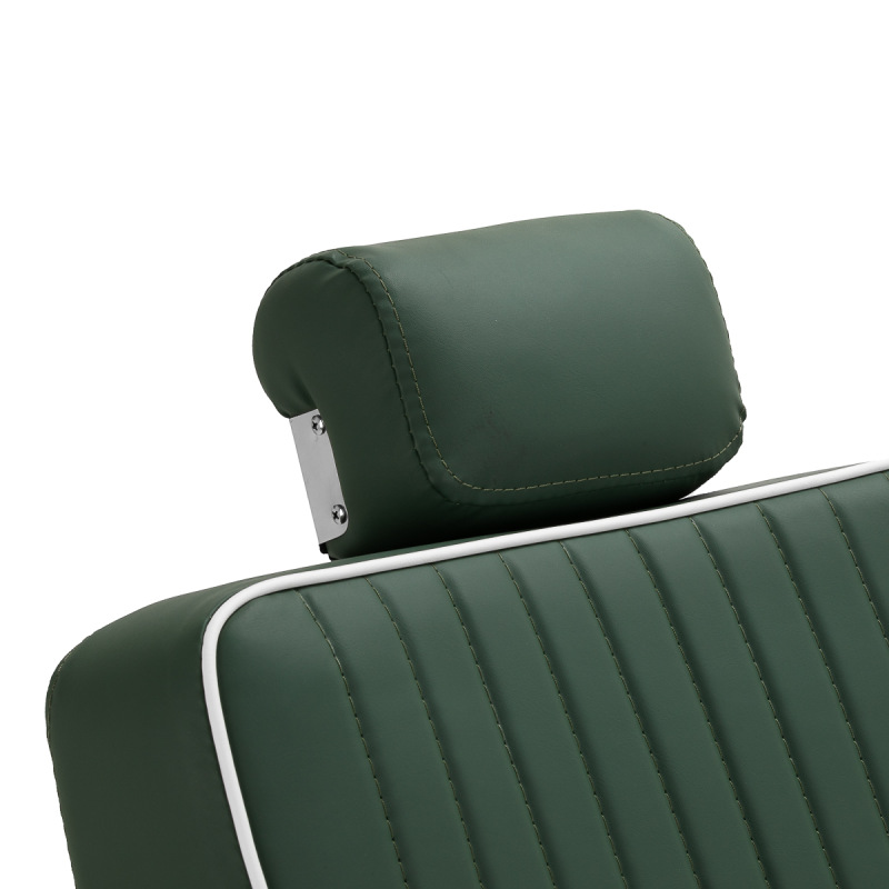 BARBERSKE KRESLO GABBIANO VISIONERIO zelené, chrómový rám 10