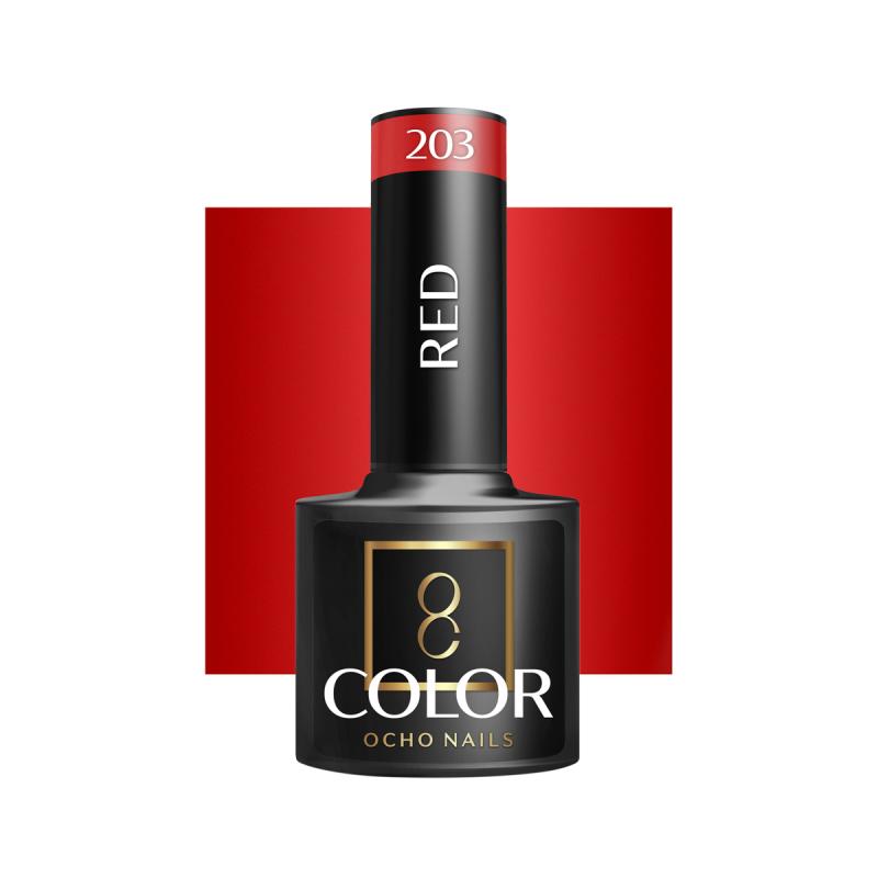 OCHO NAILS HYBRIDNÝ LAK NA NECHTY red 203 -5 g